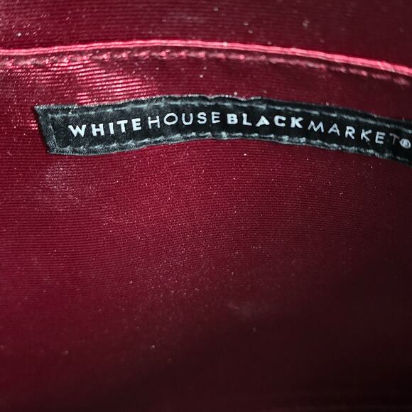 White House Black Market New studded clutch with painted floral design - Picture 7 of 9